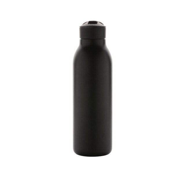 Avira Ara flip top gerecycled roestvrijstalen waterfles van 500 ml UTXD456_black large