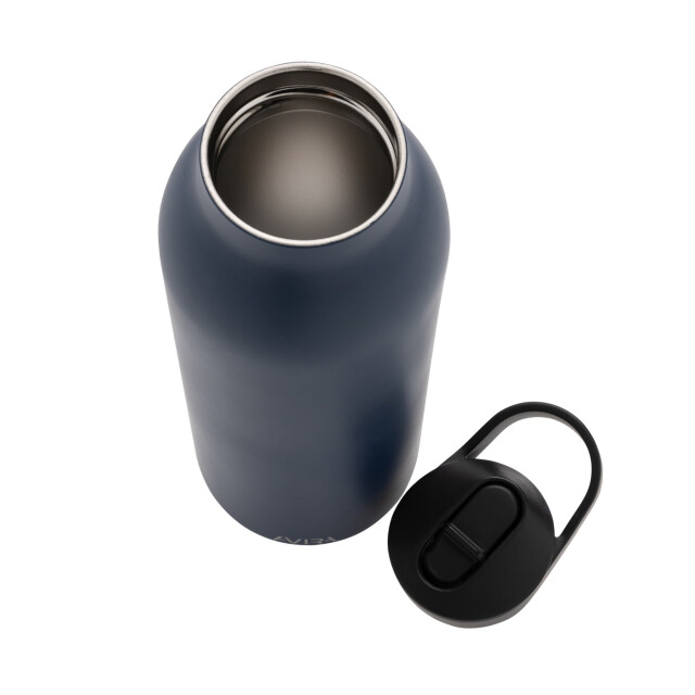 Avira Ara flip top gerecycled roestvrijstalen waterfles van 500 ml UTXD456_navy large
