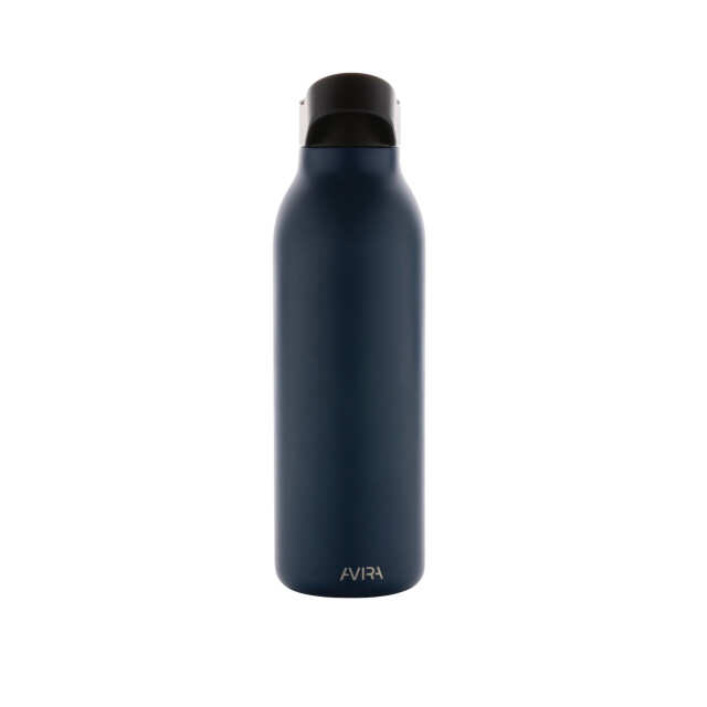 Avira Ara flip top gerecycled roestvrijstalen waterfles van 500 ml UTXD456_navy large