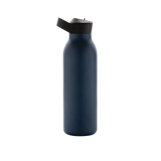 Avira Ara flip top gerecycled roestvrijstalen waterfles van 500 ml UTXD456_navy large