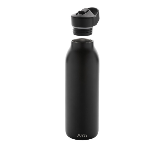 Avira Ara flip top gerecycled roestvrijstalen waterfles van 500 ml UTXD456_black large