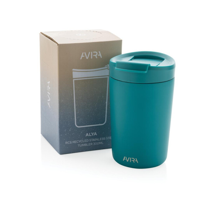 Avira Alya gerecycleerde roestvrijstalen tumbler van 300 ml UTXD666_turquoise large