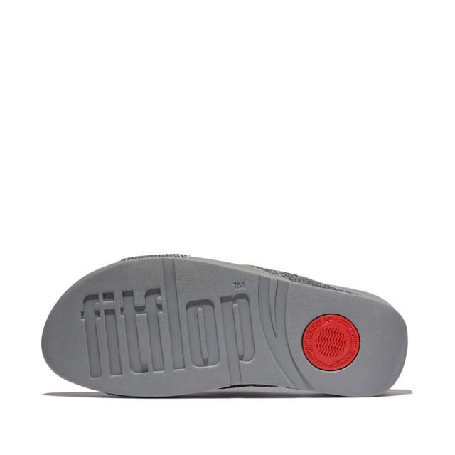 FitFlop Lulu crinkled-shimmer cross slides E1B large
