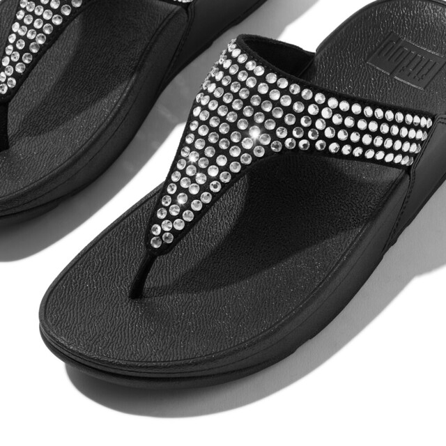 FitFlop Lulu maxi-crystal toe-post sandals E5U large
