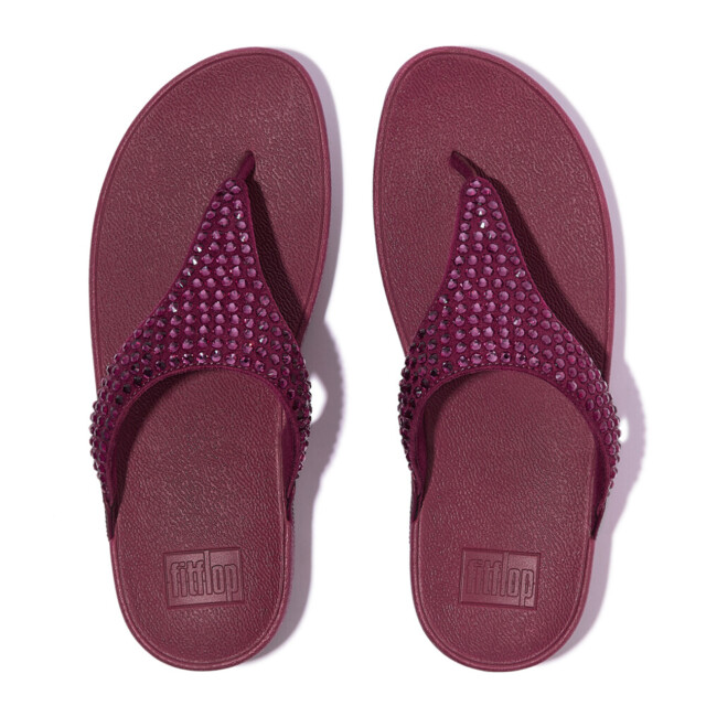 FitFlop Lulu maxi-crystal toe-post sandals E5U large
