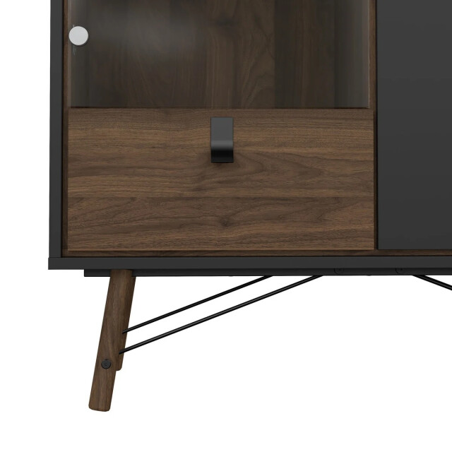 CaliCosy Vitrinekast met 2 deuren (waarvan 1 met glas) en 1 lade h161,8 cm joyce 3206065 large