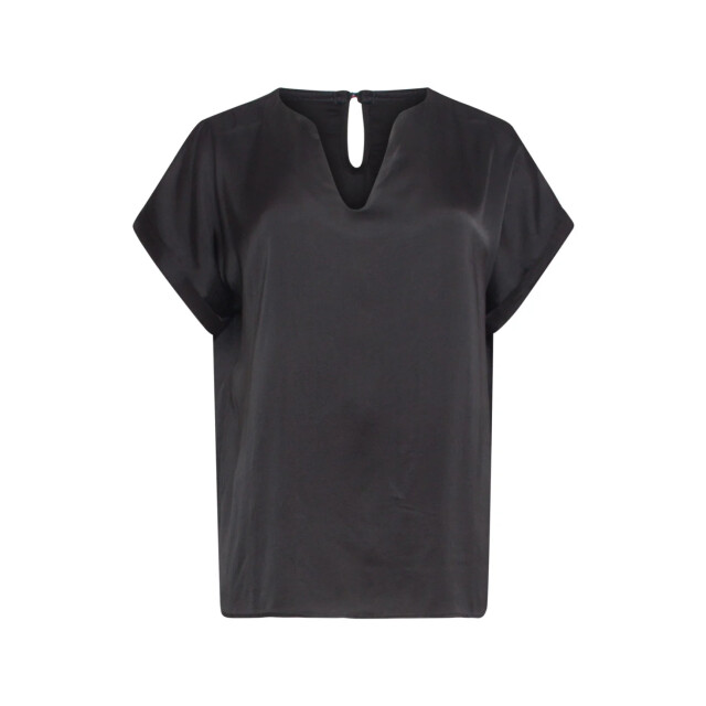 Smashed Lemon 24682 satijnen top met v-hals | 24682-999-M large