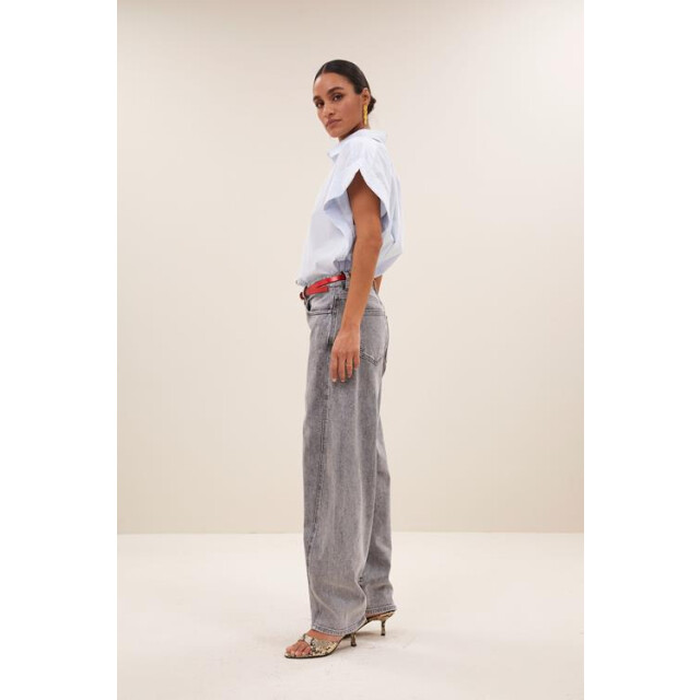 By-Bar Amsterdam pixie chambray blouse 25512025 650 light blue 06613.210.0011 large