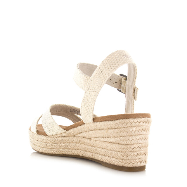 Toms audrey naturel | linnen sleehak s sandalen met hak dames 10020758 large