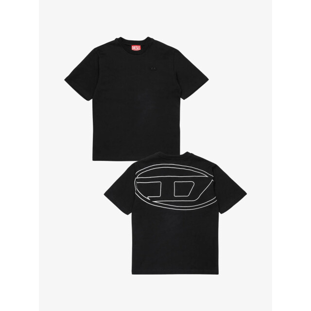 Diesel Jongens t-shirt tboggymegovald oversized zwart J02276-0HGAM-K900 large