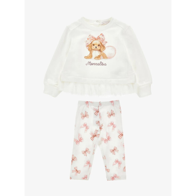 Monnalisa Meisjes baby set legging sweater puppy 39F607-6004-0001 large