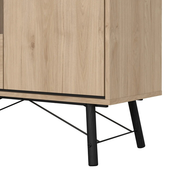 CaliCosy Vitrinekast met 2 deuren (waarvan 1 met glas) en 1 lade h161,8 cm joyce 3206066 large
