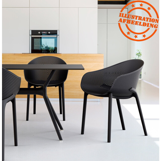 Alterego Geperforeerde terrasstoel lucky 60x54x81 cm 2950270 large