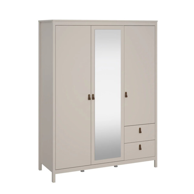 CaliCosy Kleerkast met 3 deuren (waarvan 1 spiegeldeur) en 2 lades wit b150 cm barcelone 3207626 large