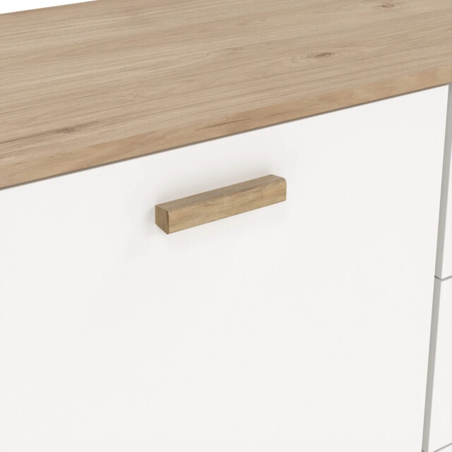 CaliCosy Dressoir met 2 deuren, 3 lades eikendecor en wit b147,2 cm storm 3206046 large