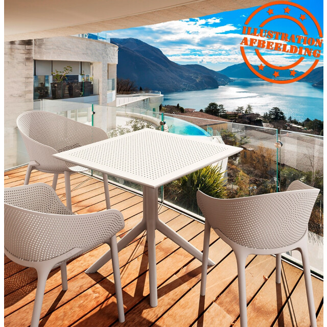 Alterego Geperforeerde terrasstoel lucky 60x54x81 cm 2950270 large