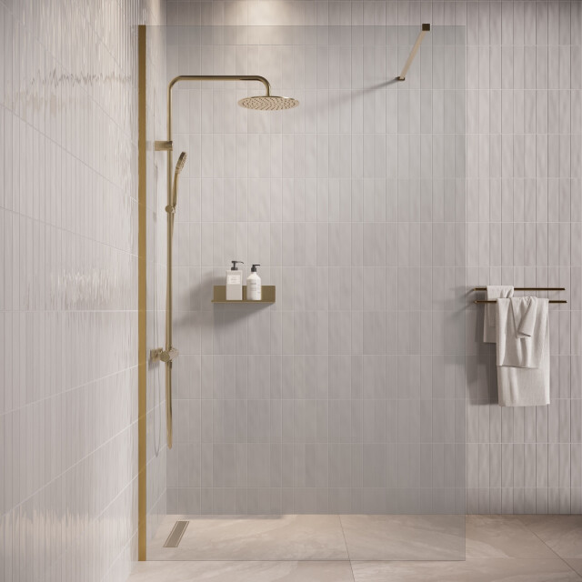 Badplaats Douchewand florida 100 x 200 cm goud – inloopdouche 8 mm 3209787 large