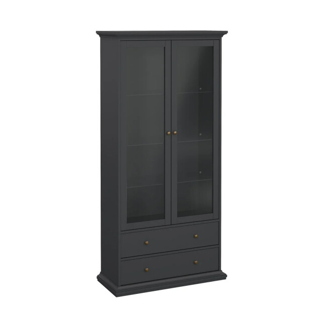 CaliCosy Vitrinekast met 2 glazen deuren en 2 lades b96,2 cm sofia 3206078 large