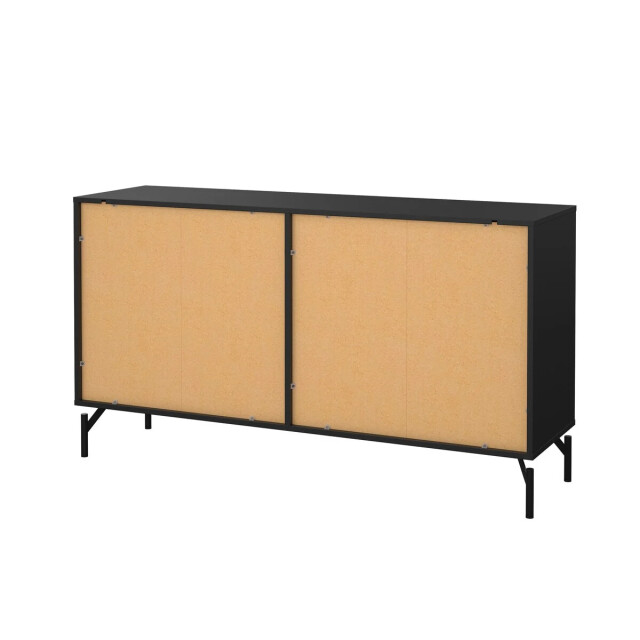 CaliCosy Dubbele ladekast met 6 lades matzwart met metalen onderstel b138,7 cm bora 3206380 large