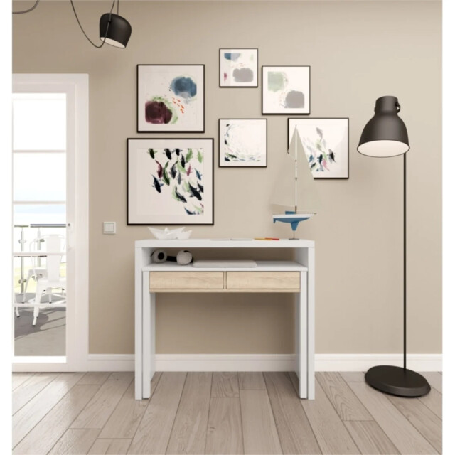 CaliCosy Uitschuifbare bureauconsole met 2 laden l100 cm consola 2936956 large