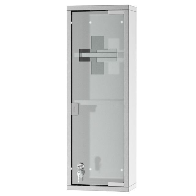 4goodz Medicijnkastje ehbo-kastje met slot rvs 12x20x58 cm 3209840 large