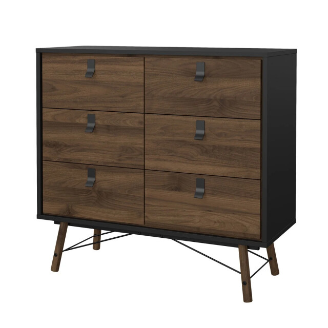 CaliCosy Dubbele ladekast met 6 lades en metalen onderstel b101,8 cm joyce 3206059 large