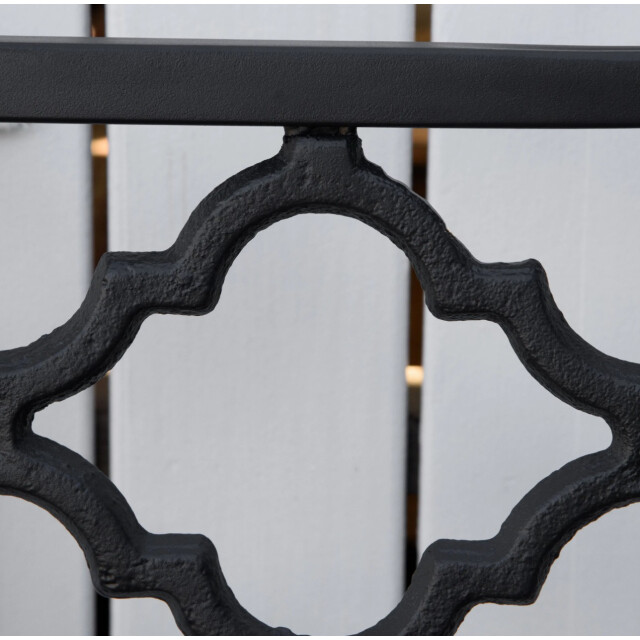 4goodz Stalen tuinbank met gietijzer armleuningen 2-zits - 3209839 large
