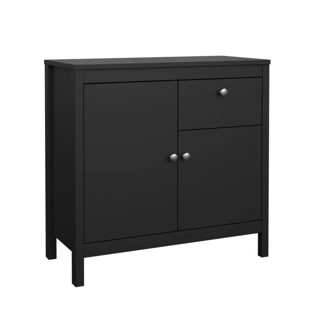 CaliCosy Kleine dressoir met 2 deuren, 1 lade matzwart b82,3 cm barcelone 3206394 large