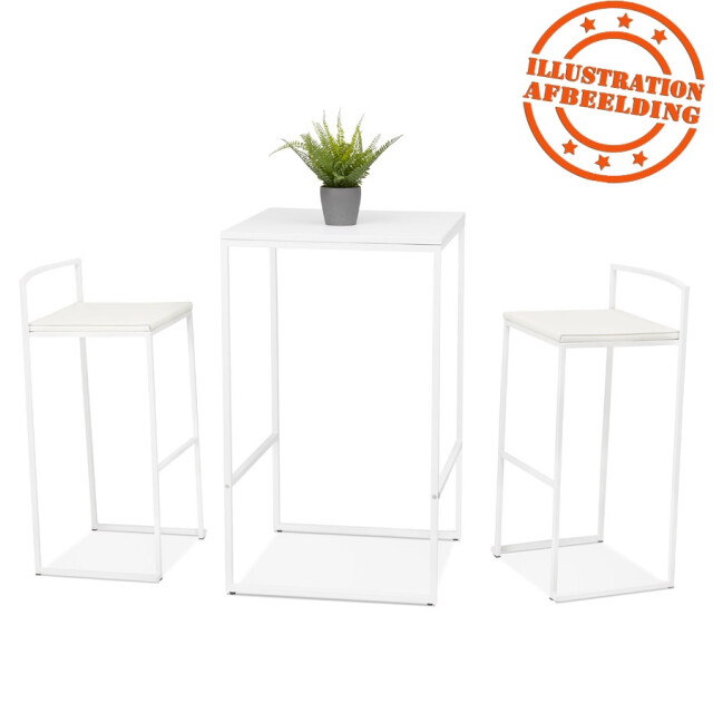 Alterego Ortos statafel in industriële stijl 60x60x103 cm 3191210 large