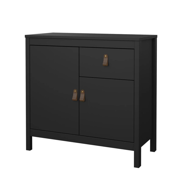 CaliCosy Kleine dressoir met 2 deuren, 1 lade matzwart b82,3 cm barcelone 3206394 large