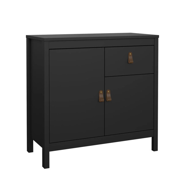 CaliCosy Kleine dressoir met 2 deuren, 1 lade matzwart b82,3 cm barcelone 3206394 large
