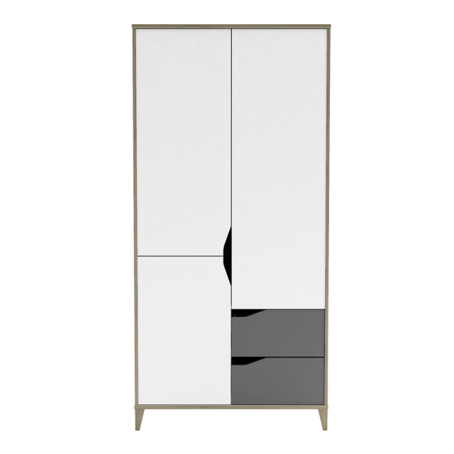 CaliCosy Kast 3 deuren 2 laden l88,9 cm wit en grijs genius 2932048 large