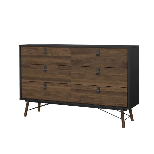 CaliCosy Dubbele ladekast met 6 lades en metalen onderstel b150,3 cm joyce 3206061 large