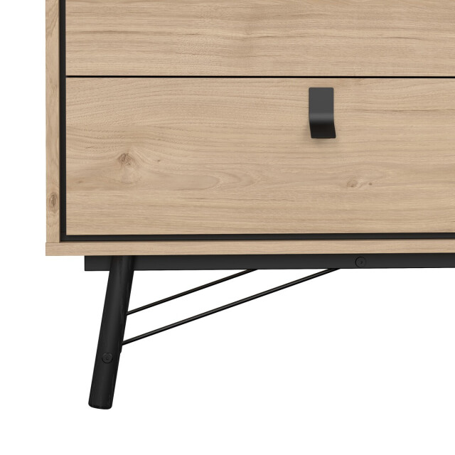 CaliCosy Dubbele ladekast met 6 lades en metalen onderstel b150,3 cm joyce 3206062 large