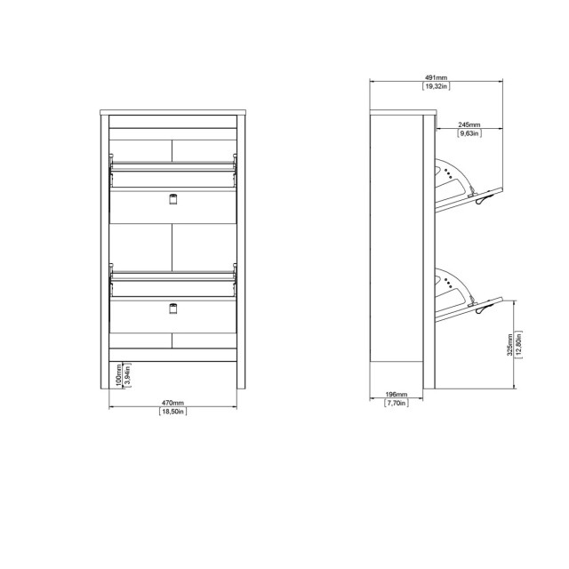 CaliCosy Schoenenkast met 2 kleppen h102,9 cm barcelone 3206084 large