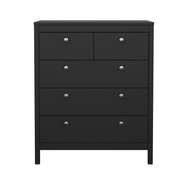 CaliCosy Ladekast met 5 lades matzwart h98,9 cm barcelone 3206044 large