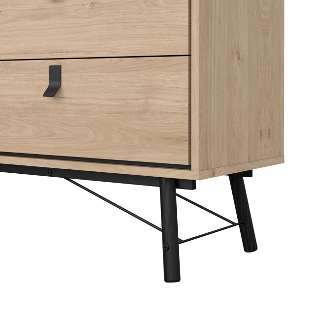 CaliCosy Dubbele ladekast met 6 lades en metalen onderstel b150,3 cm joyce 3206062 large