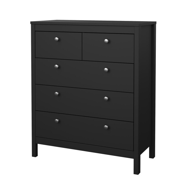 CaliCosy Ladekast met 5 lades matzwart h98,9 cm barcelone 3206044 large
