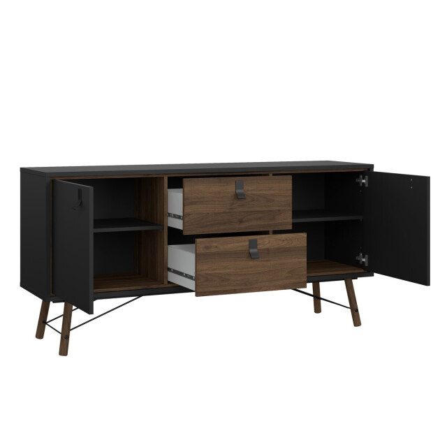 CaliCosy Dressoir met 2 deuren en 2 lades en metalen onderstel b150,3 cm joyce 3206063 large