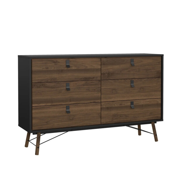 CaliCosy Dubbele ladekast met 6 lades en metalen onderstel b150,3 cm joyce 3206061 large