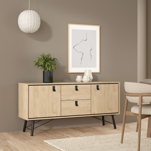 CaliCosy Dressoir met 2 deuren en 2 lades en metalen onderstel b150,3 cm joyce 3206064 large