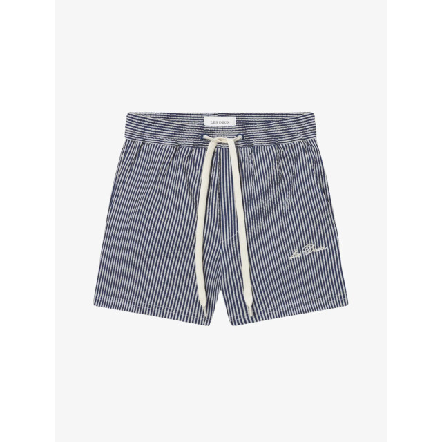 Les Deux Jongens zwembroek stan stripe seersucker light sand blueprint LDK540006-815477-LIGHT-SAND-BLUEPRINT large