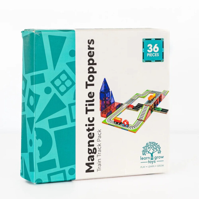 Learn and Grow Toys Learn and grow magnetische toppers treinbaan 40 delig MTT-36PC-TRAIN large