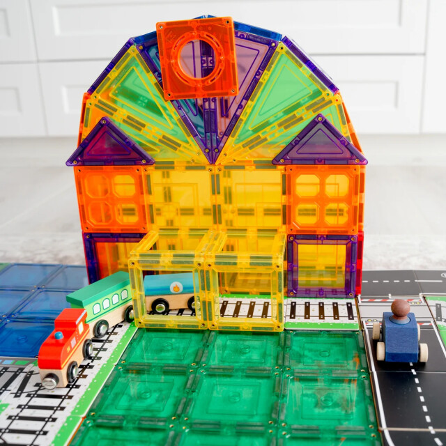 Learn and Grow Toys Learn and grow magnetische toppers treinbaan 40 delig MTT-36PC-TRAIN large