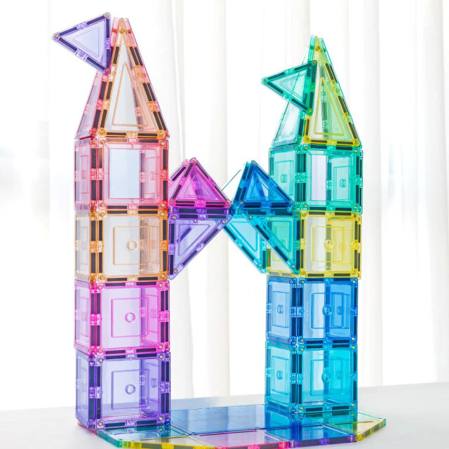 Learn and Grow Toys Learn and grow magnetische tegels pastel builder pack 112 stuks 850071175004 large