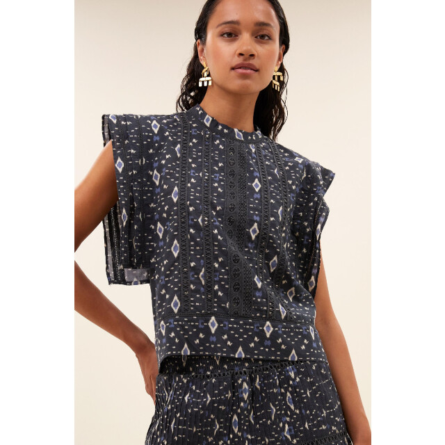 By-Bar Amsterdam Xena midnight ikat blouse 25112026 4322084047 large
