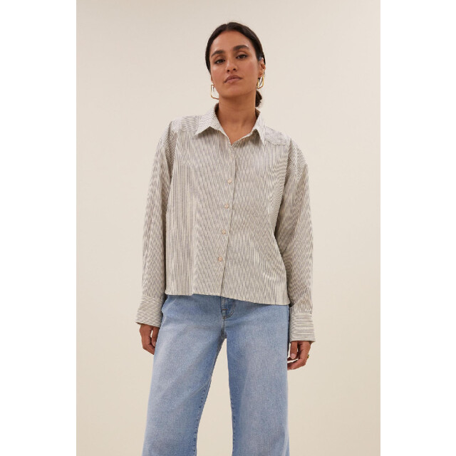 By-Bar Amsterdam Nima lurex stripe blouse 25112081 4322070046 large
