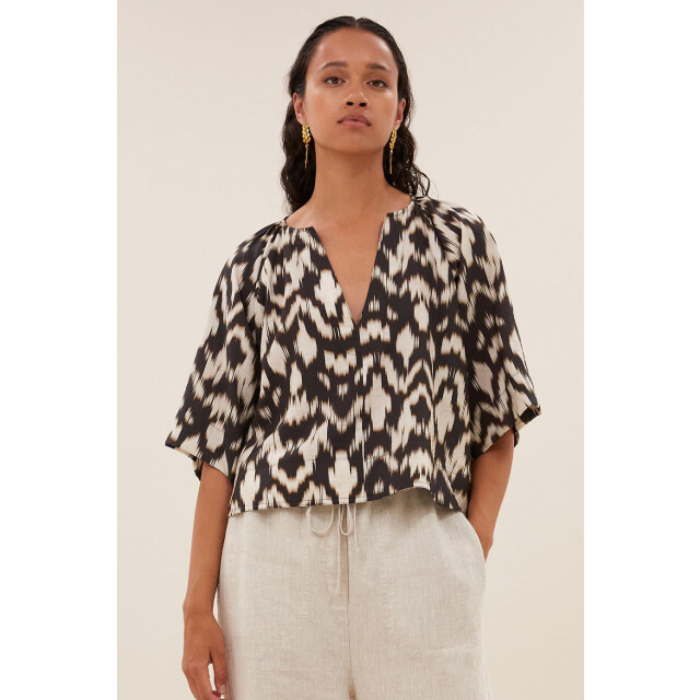 By-Bar Amsterdam Todd brown batik blouse 25112006 4322137044 large