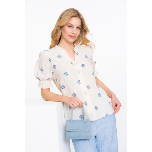 Geisha 53388-70 blouse embroidery short sleeve 4060045046 large