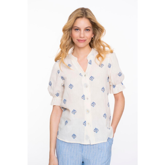 Geisha 53388-70 blouse embroidery short sleeve 4060045046 large